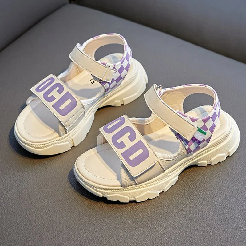 Girls Summer Fashion Sandals Kids Casual Outdoor Non Slip Lightweight Sandals Children's  Comfortable Design Cute Beach Shoes