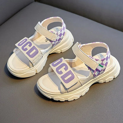 Girls Summer Fashion Sandals Kids Casual Outdoor Non Slip Lightweight Sandals Children's  Comfortable Design Cute Beach Shoes