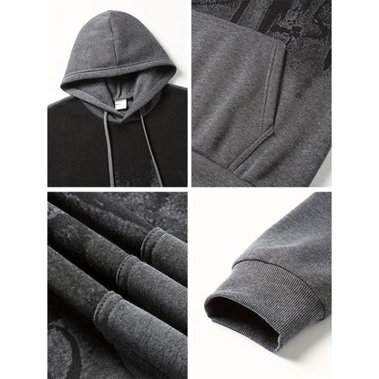 2025 Urban Fashion Hoodies Sportswear Men's Set Hooded Sweatshirts Sweatpants Autumn Winter Male Daily Casual Sports Jogger Suit
