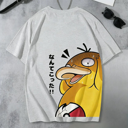Graphic  T - Shirt Men Women 2026 Summer Cotton Short Sleeve Tee Anime Print Streetwear Casual  Parent-child Top