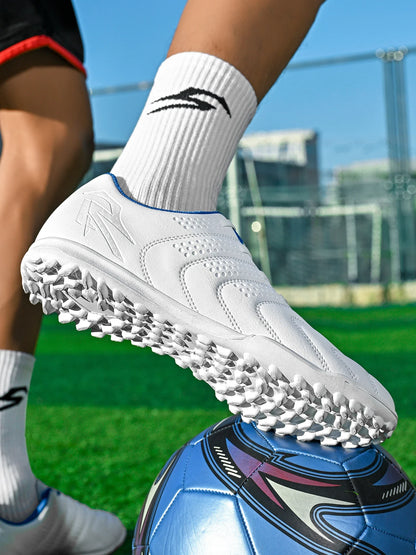 Wear Resistant TF Turf Soccer Boots PU Elastic Fabric Upper Rubber Stable Grip Sole Youth Boys Girls Football Shoes