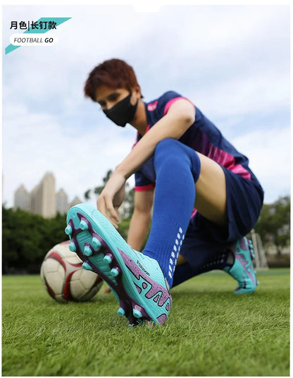 2026 New Men Soccer Shoes Breathable Football Boots FG/TF Turf Boots Non-Slip Wear Resistant Adult Outdoor Training Match Sports