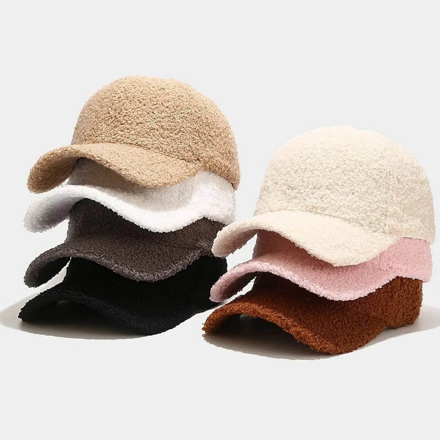 Baseball Cap New Winter Windproof Lamb Wool Caps Warm Caps Women Men Plush Simple Hat Casual Comfortable Outdoor Hats