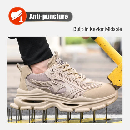 Men's Work Shoes Are Lightweight, Soft Soled, Comfortable, All Season Anti Smashing And Protective Safety Shoes
