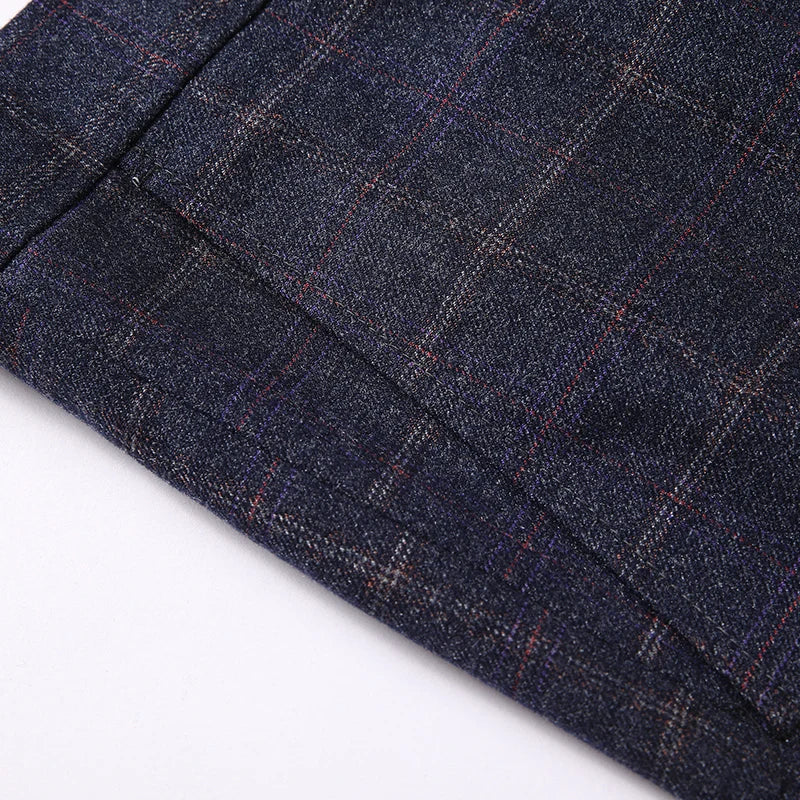 Blazer Vest Pants  Boutique Plaid Men's Formal Groom Wedding Dress Slim Suit 3Pcs or 2Pcs Men's Casual Business Suit Tuxedo