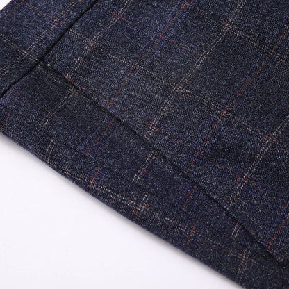 Blazer Vest Pants  Boutique Plaid Men's Formal Groom Wedding Dress Slim Suit 3Pcs or 2Pcs Men's Casual Business Suit Tuxedo