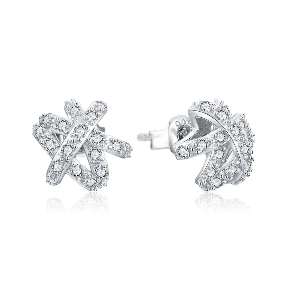 D VVS1 Color Round Cut 1.5mm Moissanite Stud Earrings for Women Solid 925 Sterling SIlver For Woman Birthday Party Gift