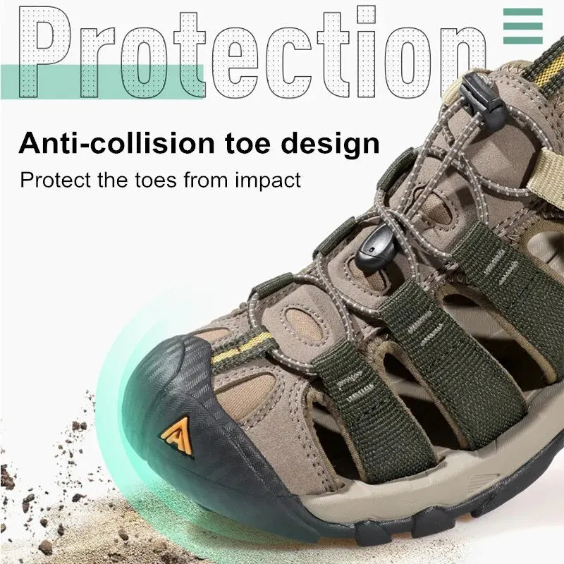 Summer Outdoor Sandals for Men Breathable Hiking Shoes Water Beach Mens Sandals Camping Climbing Aqua Sneaker
