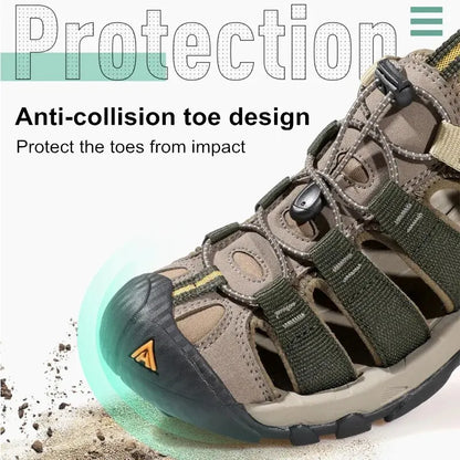 Summer Outdoor Sandals for Men Breathable Hiking Shoes Water Beach Mens Sandals Camping Climbing Aqua Sneaker