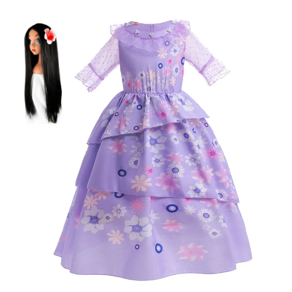 Isabella Charm Dress Girl Princess Dress Fantasy Party Kid Clothes Halloween Christmas Birthday Party Outfits