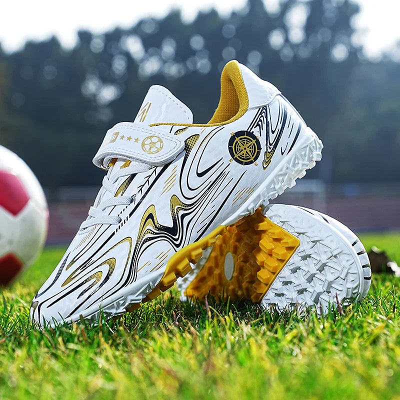 Kids Soccer Cleats Football Shoes Non Slip Breathable Lightweight Training Sneakers Boys Girls Children Football Match Boots