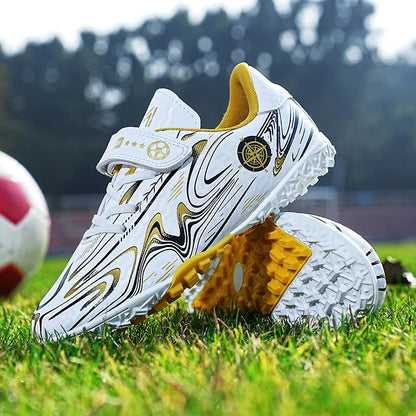 Kids Soccer Cleats Football Shoes Non Slip Breathable Lightweight Training Sneakers Boys Girls Children Football Match Boots