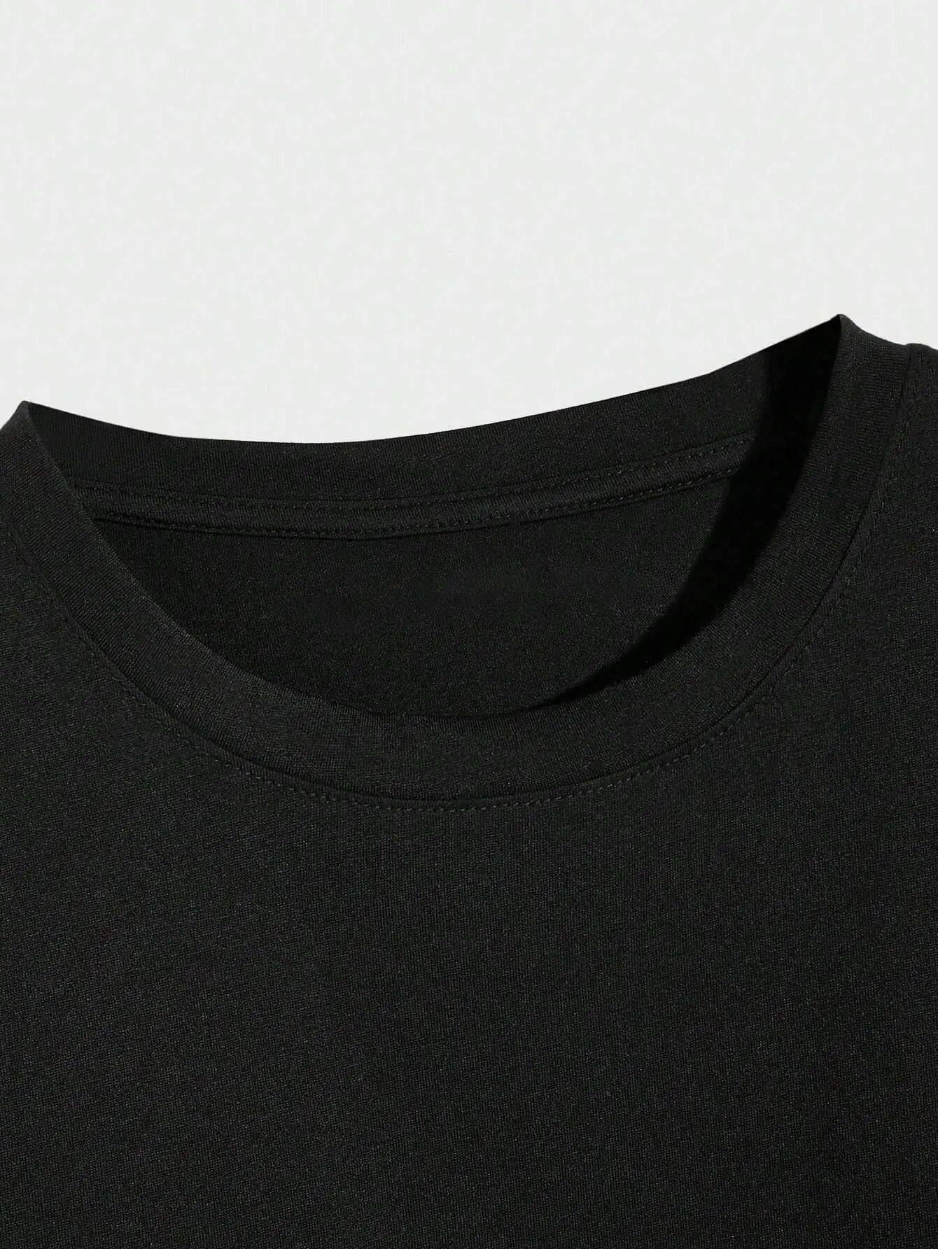Tiger Letter Print Casual Commute 
 Mans Tshirt Fitting Breathable Tee Shirt Leisure Comfort Tee Clothing Round Neck Tops