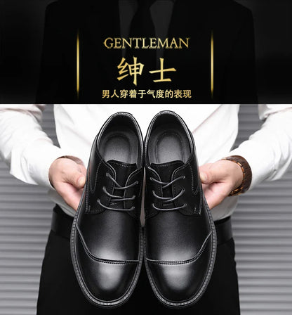 High Quality Italian Luxury Brand Lace-Up Non-slip Men Driving Shoes Leather Men Casual Shoes Breathable formal Mens Dress Shoes