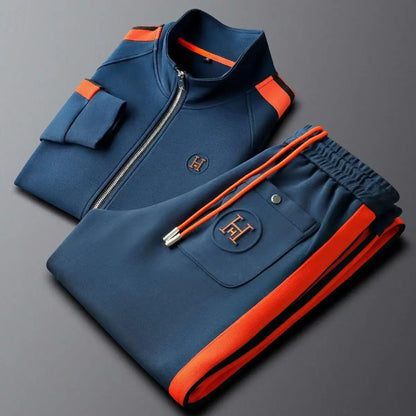 2026 Men Tracksuit Sportswear Set Men's Jacket Trendy ins Embroidered Fashion Men's Jacket Trousers Two-Piece Suit