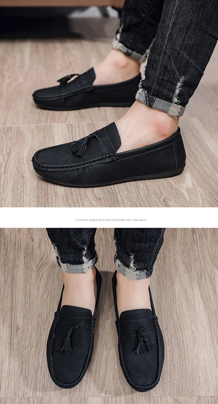 Outdoor Fashion Men's Casual Shoes Comfortable Male Loafers Non-slip Walking Sneakers Breathable Flats Driving Shoes Lazy Shoes