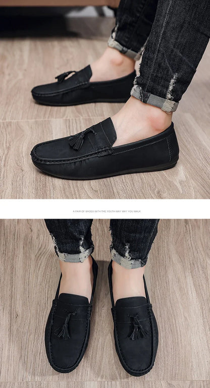 Outdoor Fashion Men's Casual Shoes Comfortable Male Loafers Non-slip Walking Sneakers Breathable Flats Driving Shoes Lazy Shoes