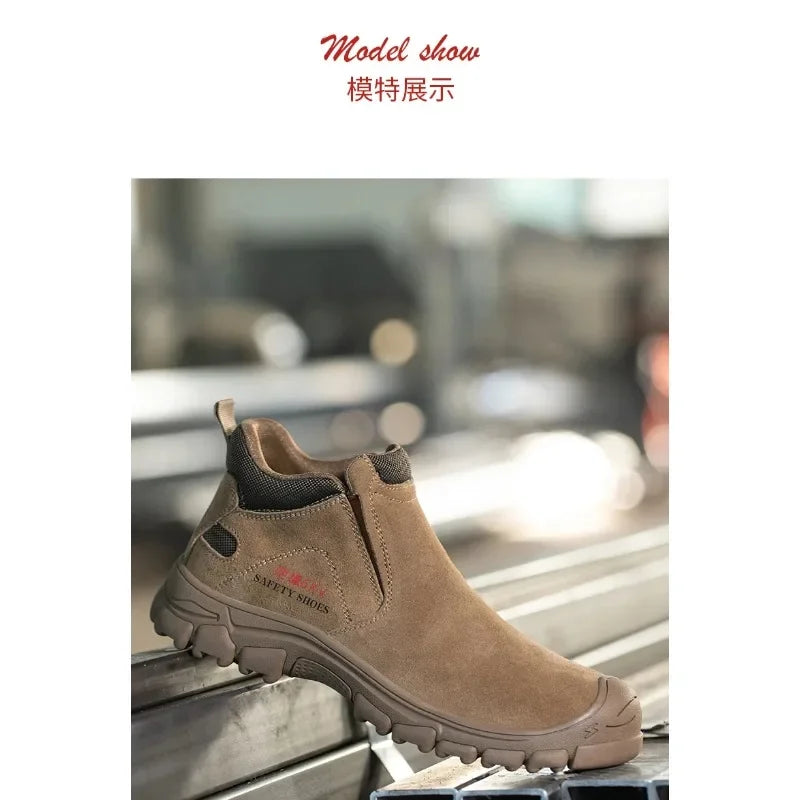 New Insulation 6KV Safety Shoes Men-Anti-Smash,Anti-Pierce Scald-Proof Welding Boots, Indestructible Work Boots for Men, Durable