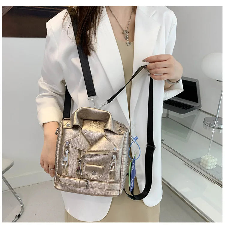 Hip hop Jacket Design Shoulder Bag Clothes Shape Women Handbag Fashion Brand  Lady Crossbody Bag Luxury Designer Travel Backpack
