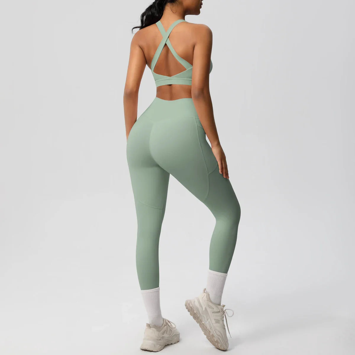 Yoga Suit Sports Set Womens Sportswear Sports women's yoga bra  Tummy Control Slimming Booty Leggings Women's tracksuit