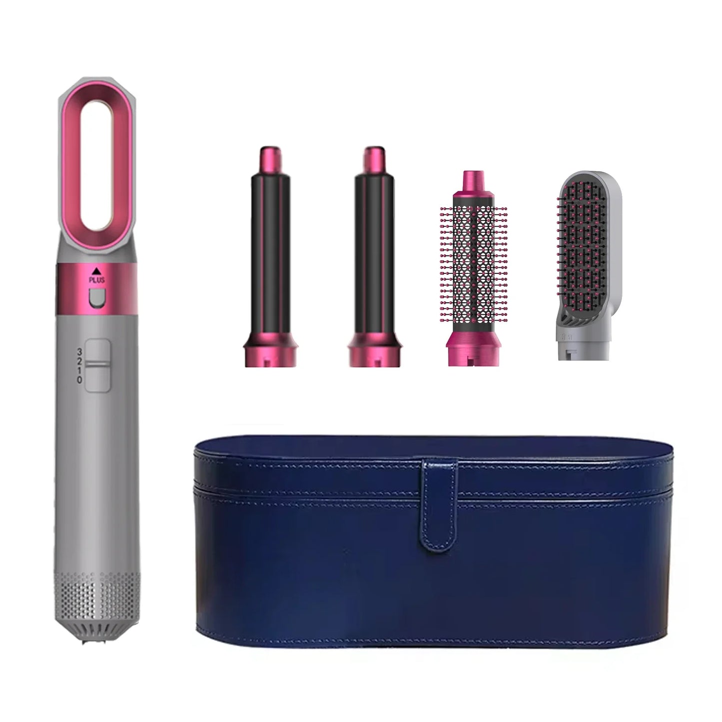 5 In 1 Professional Hair Dryer Hot Air Comb Brush With Curling Iron And Hair Straightener For Salon Quality Hair Styling
