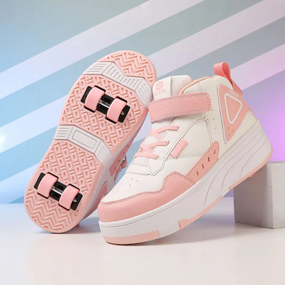 Children Roller Skate Shoes Kids Autumn Children Fashion Casual Sports Toy Birthday Gift Games Boys 4 Wheels Sneakers Girls