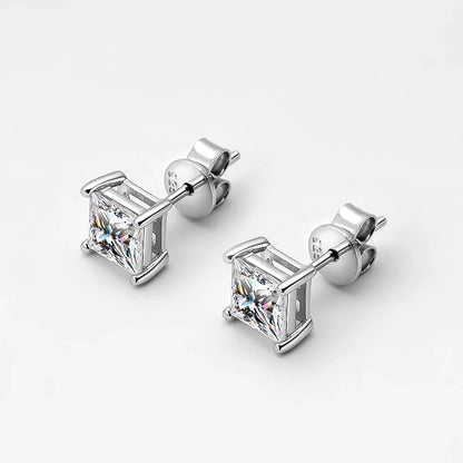 Real 1 Carat D Color Moissanite Stud Earrings For Women Top Quality 100% 925 Sterling Silver Sparkling Wedding Jewelry Hot