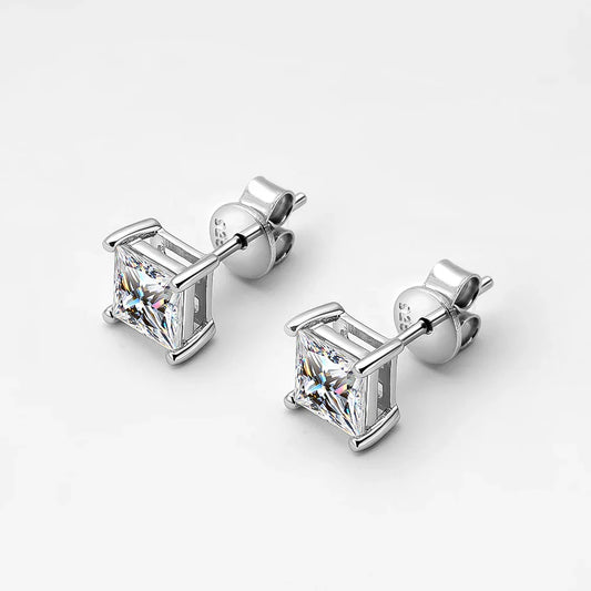 Real 1 Carat D Color Moissanite Stud Earrings For Women Top Quality 100% 925 Sterling Silver Sparkling Wedding Jewelry Hot
