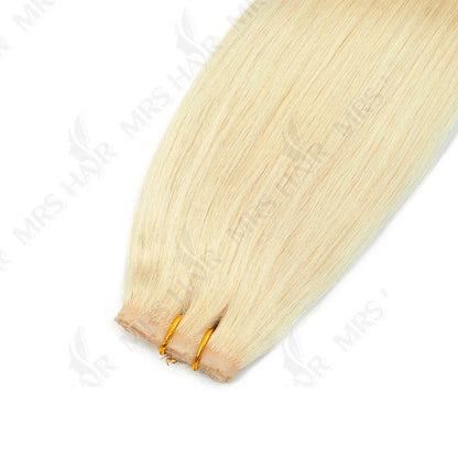 Invisible Hole Flat Pu Tape Human Hair Twin Tabs 25cm Long Tape PU Weft Real Human Hair No Glue Microlink Application 40-50g
