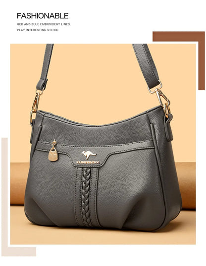 Genuine High Quality Soft Leather Women's Handbag Trend Designer Female Crossbody Bag Casual Shoulder Messenger Handbags 2024