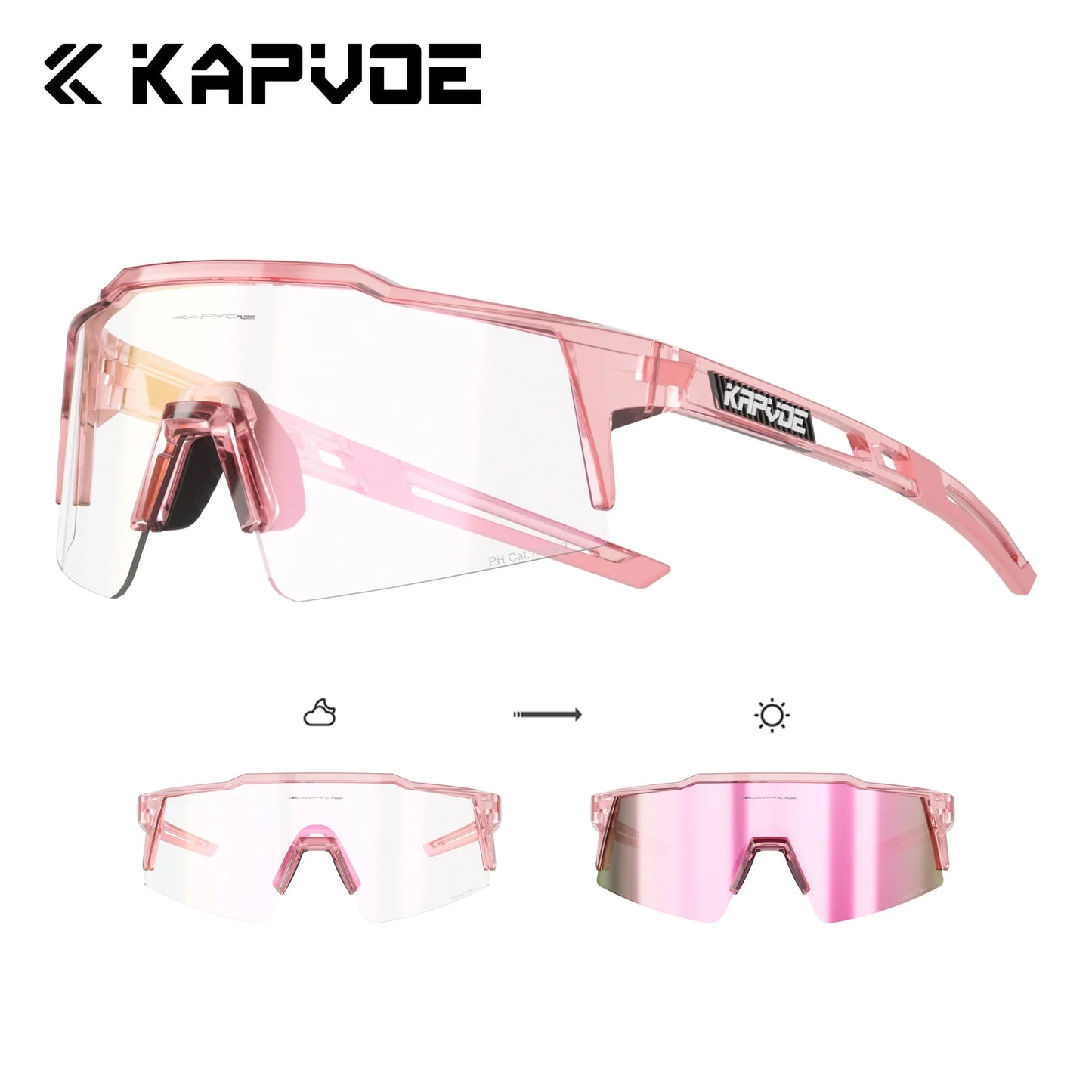 Photochromic Cycling Sunglasses for Men Women Bike Glasses Riding Driving UV400 Mountain Bicycle Goggles Eyewear Sports