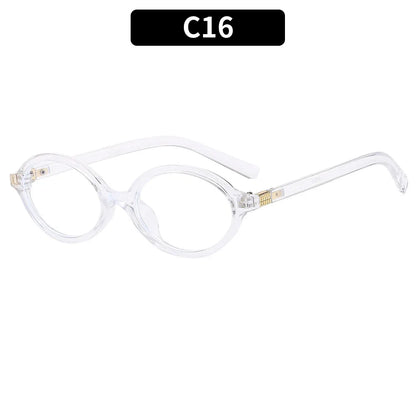 New Oval sunglasses For women Fashion Brand Black Small Frame Sun Glasses Female Retro Clear Lenses Eyewear Lady Trendy UV400
