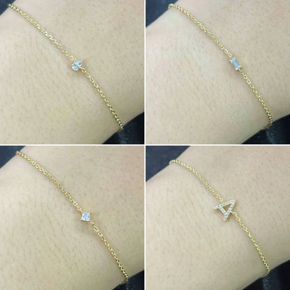 GRA Certified D VVS1 Moissanite Bracelets for Women 14-20cm Dainty Matching s925 Sterling Silver Plated 18k Bracelet