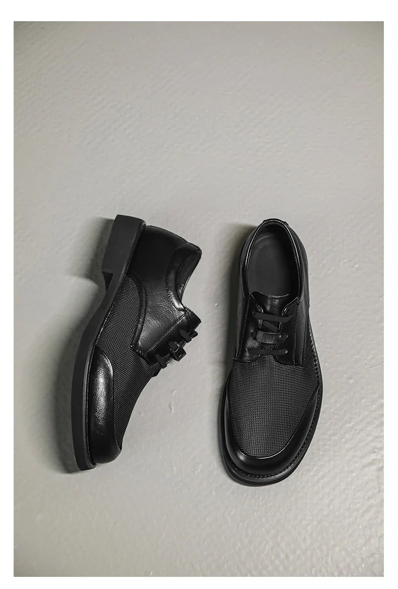 Summer New Leather Shoes Men's Business Hollow Holes Soft Bottom Men's Sandals Formal Wear Breathable Office Dress Shoes for Men