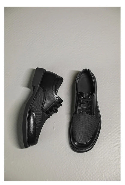 Summer New Leather Shoes Men's Business Hollow Holes Soft Bottom Men's Sandals Formal Wear Breathable Office Dress Shoes for Men