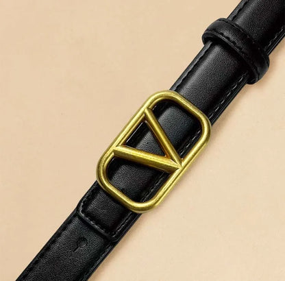 Classic ladies belt casual Joker ladies thin belt fashion personality with pants.