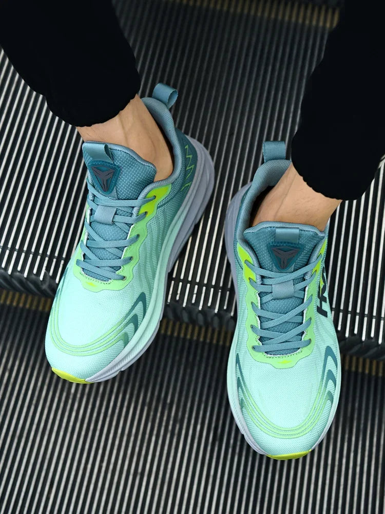 Tênis Masculino para Corrida Tênis para Trilha Tênis de Caminhada ao Ar Livre Tênis de Malha Tênis de Corrida Tênis de Luxo Amortecimento Respirável Antiderrapante para Casal Moda