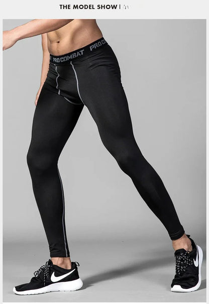 Mens Warm Compression Leggings 1-2 Pcs Sport Training Pants Dry Fit Running Tights Fitness Basketball Jogging Fleece Trousers