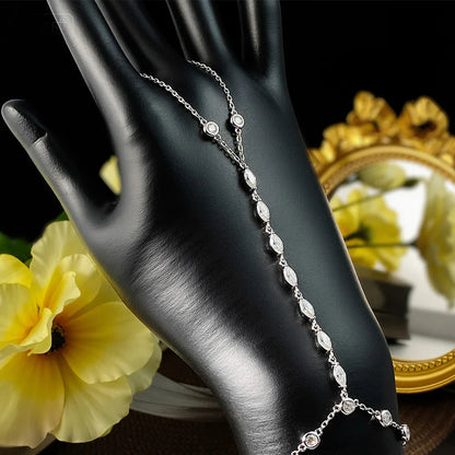 3.2ct Moissanite Bracelets for Women 15-20cm Adjustable Chain GRA Certified s925 Sterling Silver Gift Bubble Bracelet