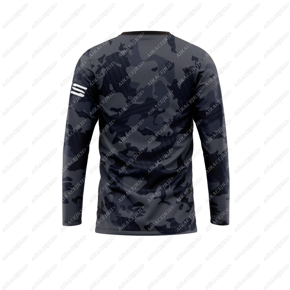 Motorrad For BMW GS Long Sleeves T-shirt Grey Motorcycle Adventure Locomotive Riding Summer Quick Dry Mens Breathable Anti-UV