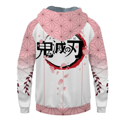Anime Velvet Thick Warm Winter Oversized Hoodie Coat Zip Up Sweatshirt Winter Top Plus Size Coat Plush Jackets