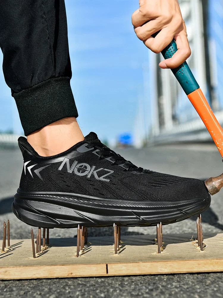 New Men Safety Shoes Work Shoes Anti-impact Steel Toe Sneakers Steel Wear-resistant Protective Breathable Sneakers Construction