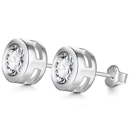 Real 2 Carat D Color Moissanite Earrings 로듐 For Women Gold Color 100% 925 Sterling Silver Sparkling Fine Jewelry
