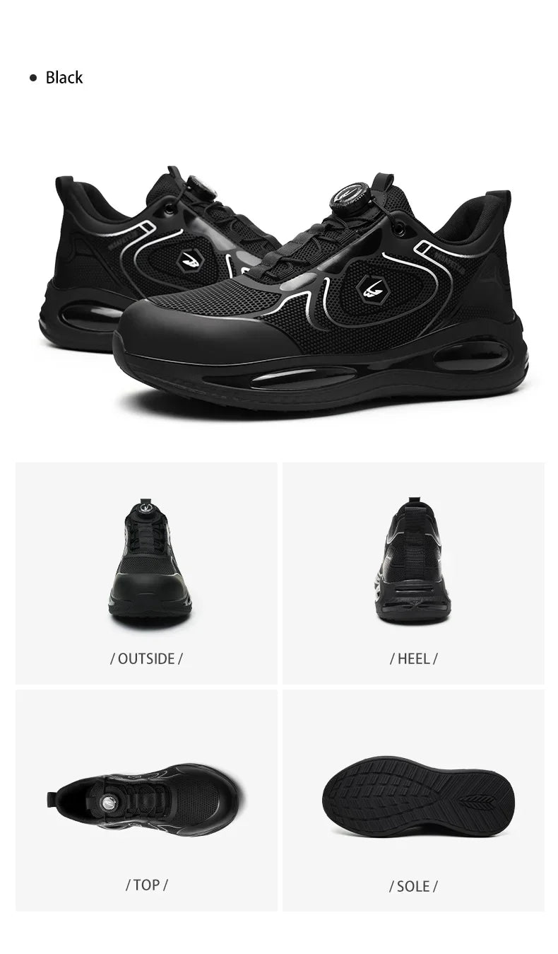 Safety Boots Men's Work Sneakers Battlefield Boots Breathable Steel Toe Shoes Safety stab-proof men's boots