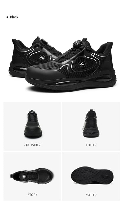 Safety Boots Men's Work Sneakers Battlefield Boots Breathable Steel Toe Shoes Safety stab-proof men's boots