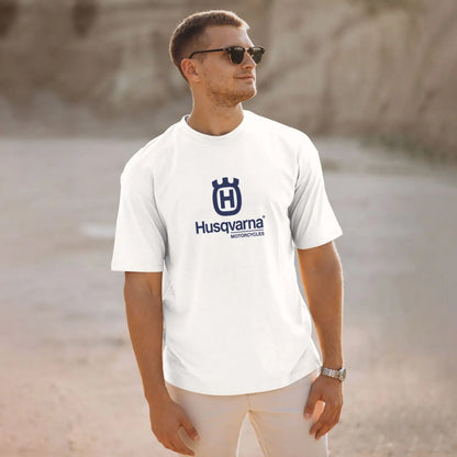 Motorcycle Print T-shirt 100% Cotton Casual Oversized Clothing Streetwear Men Graphic T Shirts for Motorcycle Enthusias