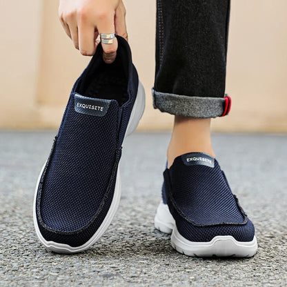 New Summer Breathable Canvas Shoes Men Loafers Slip On Sneakers Fashion Casual Men Shoes Lightweight Flats Men Driving