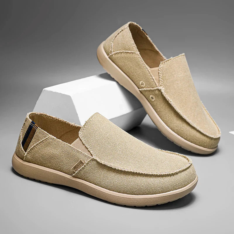 Large Size Canvas Shoes Men's Slip-On Loafers Casual Breathable Independent Station Cross-Border Shoes Adult Low Heel Rubber