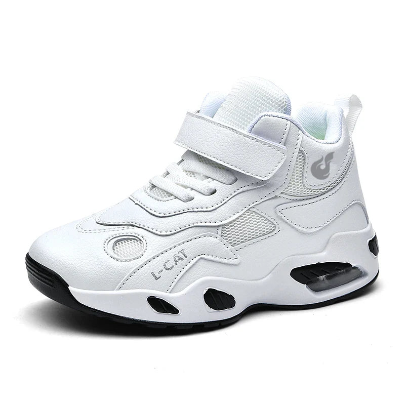 Children's High-top Basketball Shoes Anti-slip Basketball Combat Boots Boys Girls Outdoor Cushioned Sneakers Ankle Support Shoes