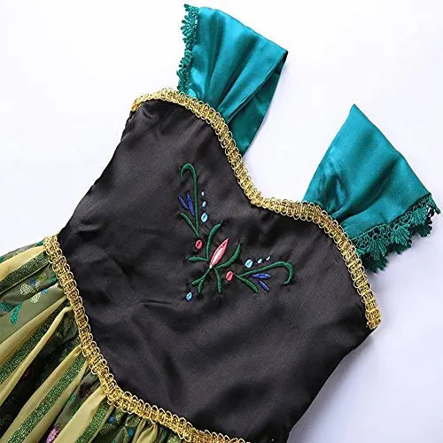 2026 Exquisite Anna Coronation Gown Toddler Snow Queen Halloween Princess Dress Girl Make up Party Birthday Fancy Elsa Costume